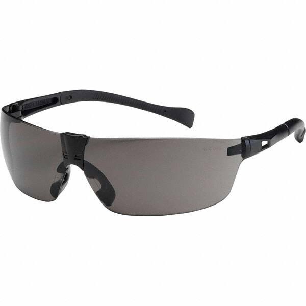 Safety Glass: Scratch-Resistant, Polycarbonate, Gray Lenses, Frameless, UV Protection MPN:250-MT-10072