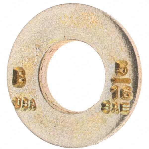 5/16 in Screw  SAE Flat Washer:  Carbon Steel,  Yellow Zinc Chromate Finish MPN:500114