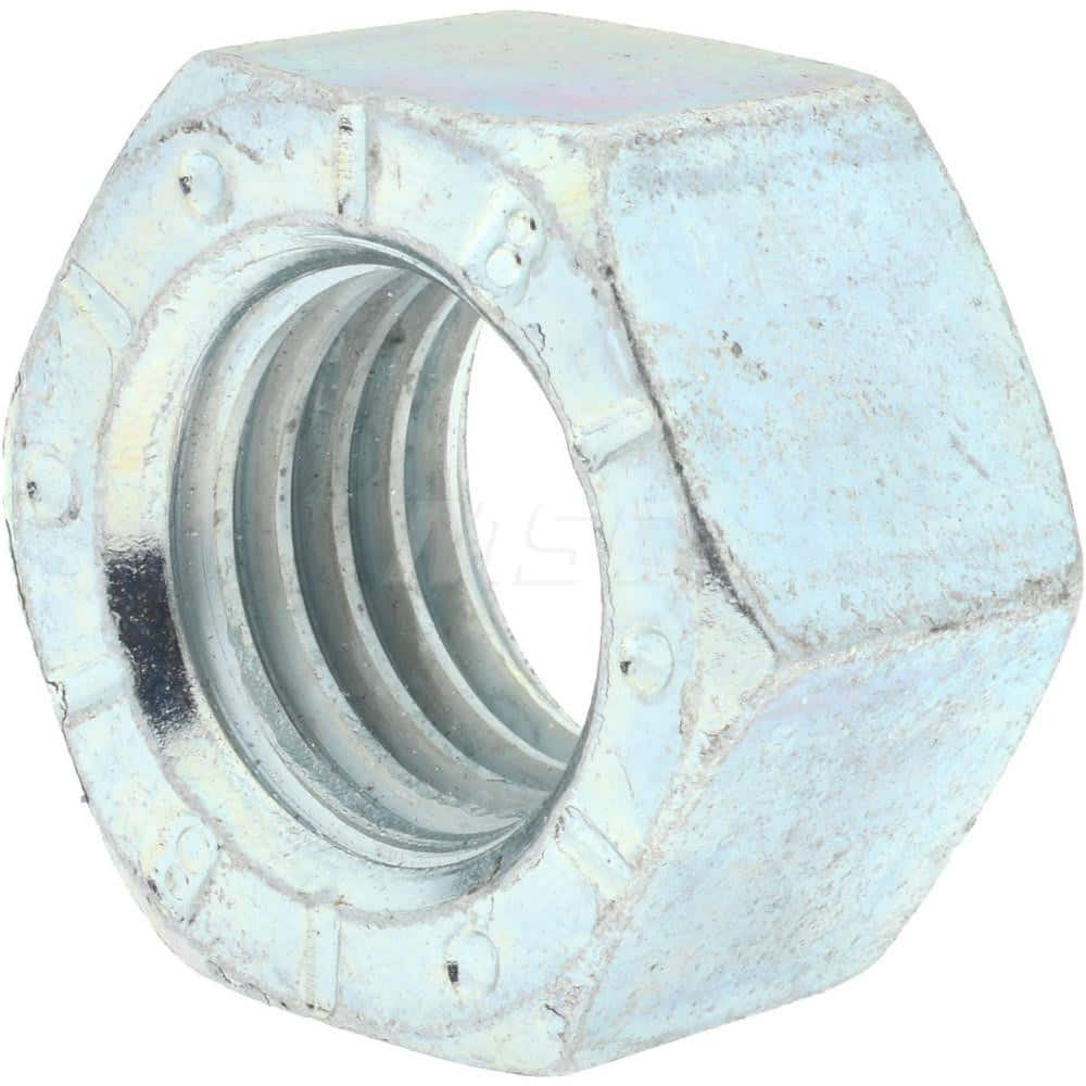 Hex Nut: 1/4-20, Grade 9 Steel, Zinc-Plated Clear Chromate MPN:36601