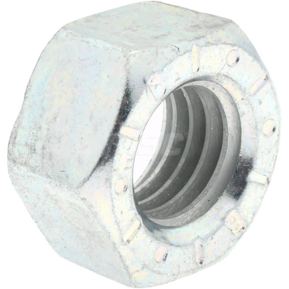 Hex Nut: 9/16-12, Grade 9 Steel, Zinc-Plated Clear Chromate MPN:36606