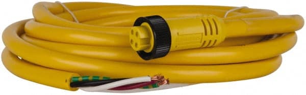 10 Amp, Female Straight to Pigtail Cordset Sensor and Receptacle MPN:104000A01F120