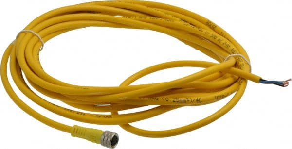 3 Amp, M8 Female Straight to Pigtail Cordset Sensor and Receptacle MPN:404000A10M050