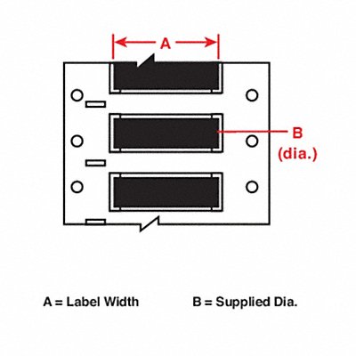 Wire Marking Sleeves 2 in W 0.182 in L MPN:3FR-094-2-BK