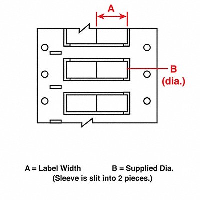 Wire Marking Sleeves 1 in W 0.182 in L MPN:3FR-094-2-WT-2