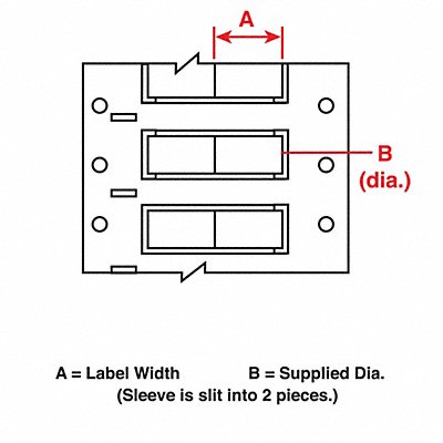 Wire Marking Sleeves 1 in W 1.66 in L MPN:3FR-1000-2-WT-2