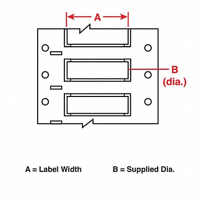 Wire Marking Sleeves 2 in W 1.66 in L MPN:3FR-1000-2-WT