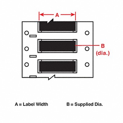 Wire Marking Sleeves 2 in W 0.335 in L MPN:3FR-187-2-BK