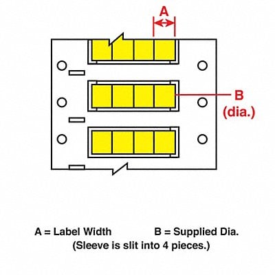 Wire Marking Sleeves 9.5 in W 50 ft L MPN:DR-375-2-YL-4