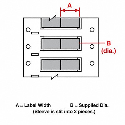 Wire Marking Sleeves 0.75In W 0.235In L MPN:PS-125-150-GY-2