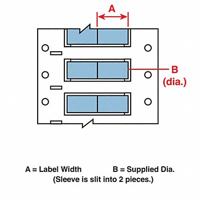 Wire Marking Sleeves 1 in W 0.235 in L MPN:PS-125-2-BL-2