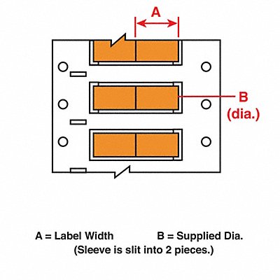 Wire Marking Sleeves 1 in W 0.235 in L MPN:PS-125-2-OR-2