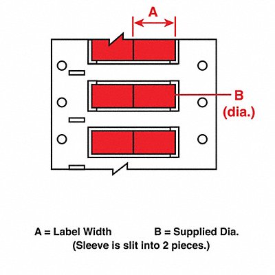 Wire Marking Sleeves 1 in W 0.235 in L MPN:PS-125-2-RD-2