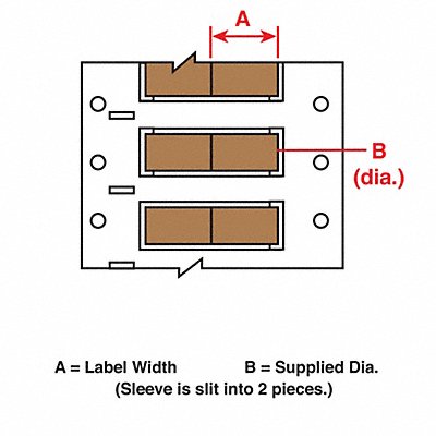 Wire Marking Sleeves 0.75In W 0.335In L MPN:PS-187-150-BR-2