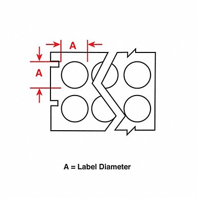 Therm Transfer Label Nylon Cloth 0.5x0.5 MPN:THT-144-499-3