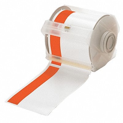 Printer Tape White/Orange 100 ft L MPN:113162