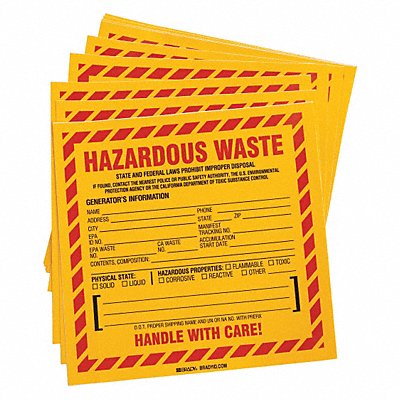 DOT Handling Label Waste 6 Label W PK50 MPN:121157