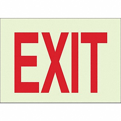 Exit Sign 7 x10 R/WHT Exit ENG Text MPN:73509