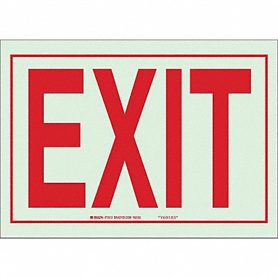 Exit Sign 7X10 R/WHT Exit ENG Text MPN:80215