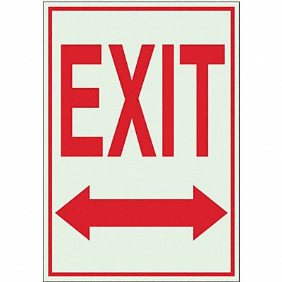 Exit Sign 10X7 R/GRN Exit ENG SURF MPN:80289