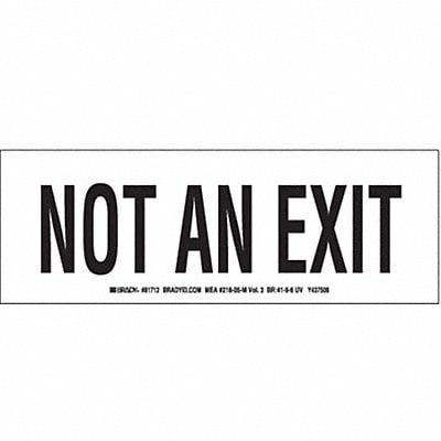 Exit Sign 3-1/2 X10 Polyester MPN:81712