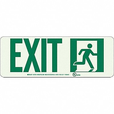 Exit Sign 5X14 GRN/WHT Exit ENG SURF MPN:81918