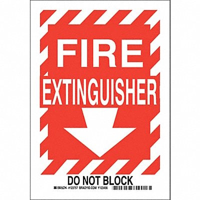 Fire Ext Sign 10X7 Black and Wt/Red MPN:123756