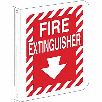 Fire Extinguisher Sign 12X9 WHT/R MPN:70998