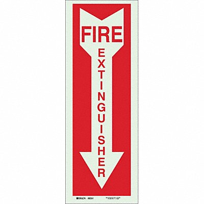 Fire Extinguisher Sign 14X5 R/GRN MPN:80241