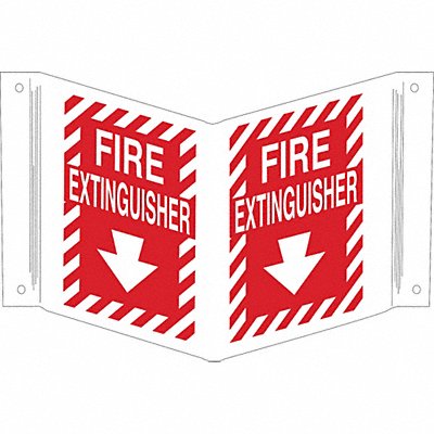 Fire Extinguisher Sign 12X18 WHT/R MPN:96908