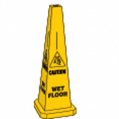 Safety Cone Yellow Plastic 35 in H MPN:77202