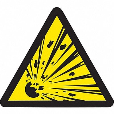 Warning Labels 1/2inHx1/2inW Vinyl PK10 MPN:60182