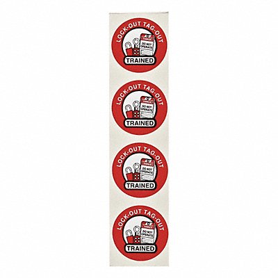 Hard Hat Label Black Red/White PK4 MPN:42248