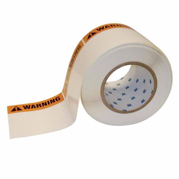 Label Maker Label: Black & Orange on White, Polyester, 500 per Roll MPN:105029