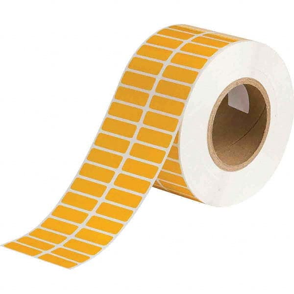 Label Maker Label: Yellow, Polyester, 1-1/2