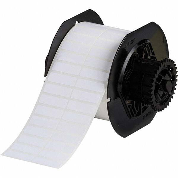 Label Maker Label: White, Polyester, 1-1/4