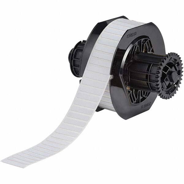 Label Maker Label: White, Polyester, 1-1/4