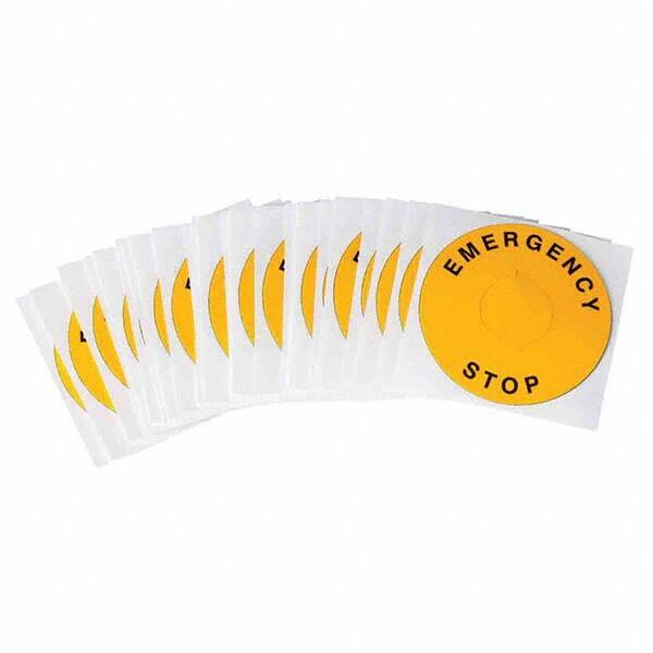 Label Maker Label: Black on Yellow, Polyester, 25 per Roll MPN:142048