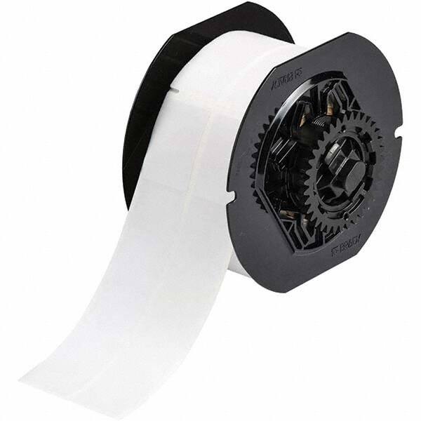 Label Maker Label: Clear & White, Vinyl, 500 per Roll MPN:143093