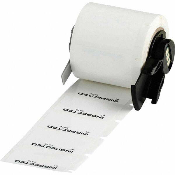 Label Maker Label: Black on White, Polyester, 1-1/2