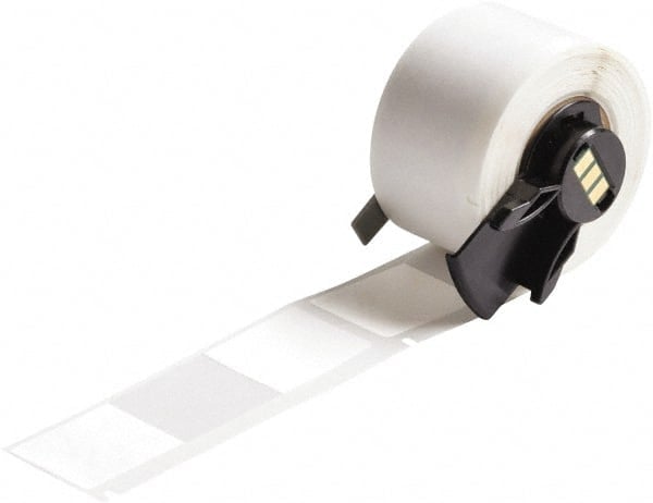 Label Maker Label: Clear & White, Vinyl, 100 per Roll, 1 Roll MPN:M6-64-427