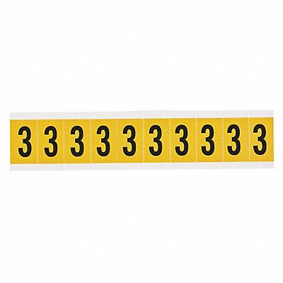 Number Label 1in.H Character Vinyl MPN:1530-3