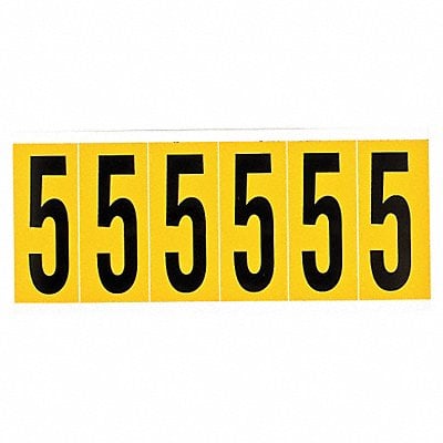 Number Label 5 1-1/2 in W x 3-1/2 in H MPN:1550-5