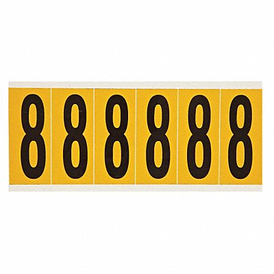 Number Label 8 1-1/2 in W x 3-1/2 in H MPN:1550-8