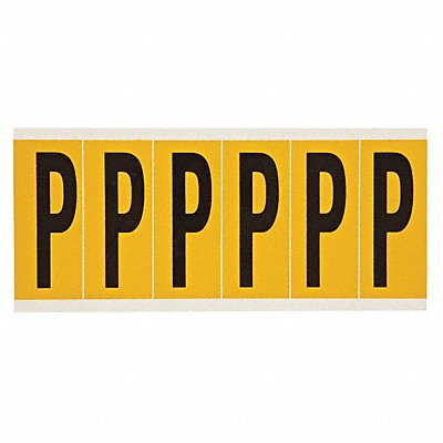 Letter Label P 1-1/2 in W x 3-1/2 in H MPN:1550-P