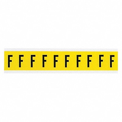 Letter Label F Blk On Yllw 1-1/2inH MPN:3430-F