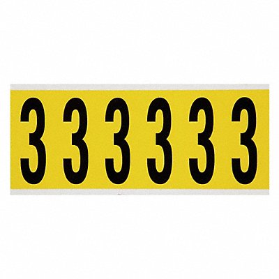 Number Label 3 1-1/2 in W x 3-1/2 in H MPN:3450-3
