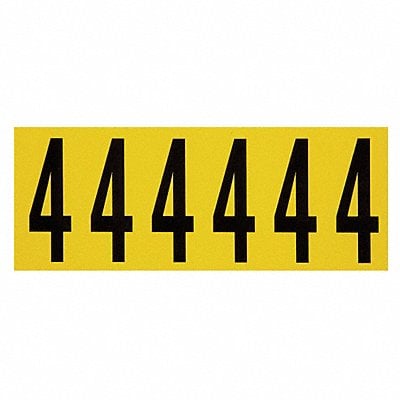 Number Label 4 1-1/2 in W x 3-1/2 in H MPN:3450-4