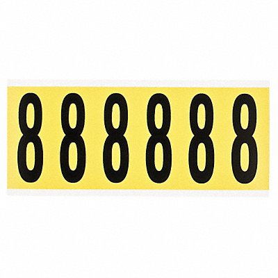 Number Label 8 1-1/2 in W x 3-1/2 in H MPN:3450-8