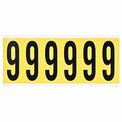 Number Label 9 1-1/2 in W x 3-1/2 in H MPN:3450-9