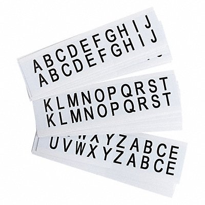 Label A Thru Z 3/4 in H Blk On Wht PK25 MPN:9712-LTR KIT